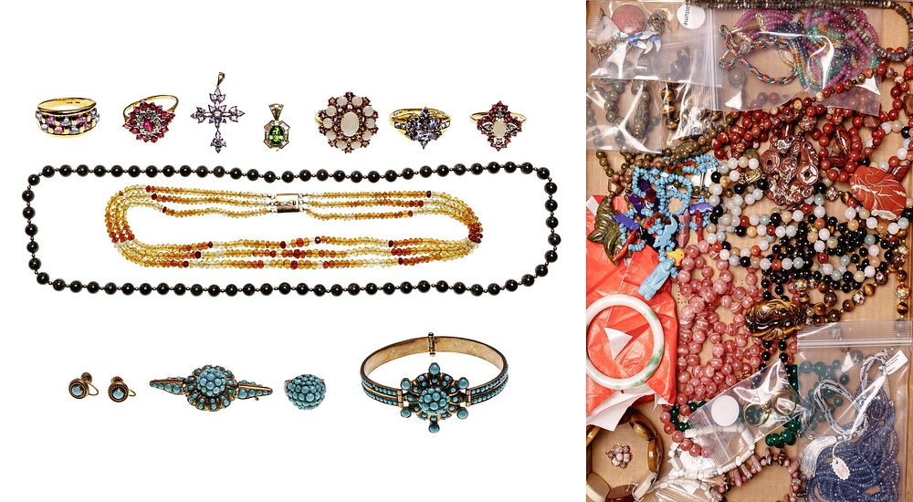 Lot 197: Gold and Costume Jewelry Assortment