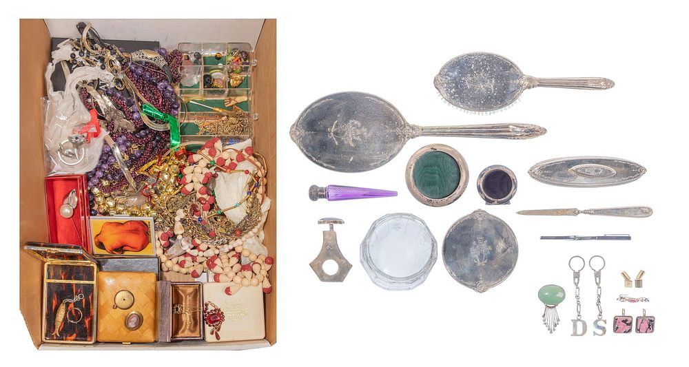 Lot 224: Gold, Silver and Costume Jewelry Assortment