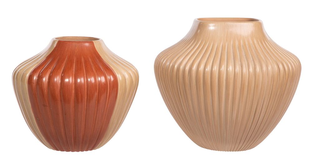 Lot 233: Laura Gachupin (American / Jemez, b.1954) Melon Jars