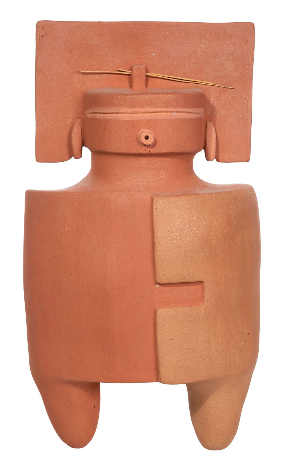 Lot 235: Nora Naranjo Morse (American / Santa Clara Pueblo, b.1953) 'Short Contemporary Person' Earthenware