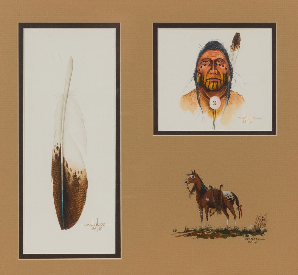 Lot 252: Art Menchego (American, b.1950) Mixed Media