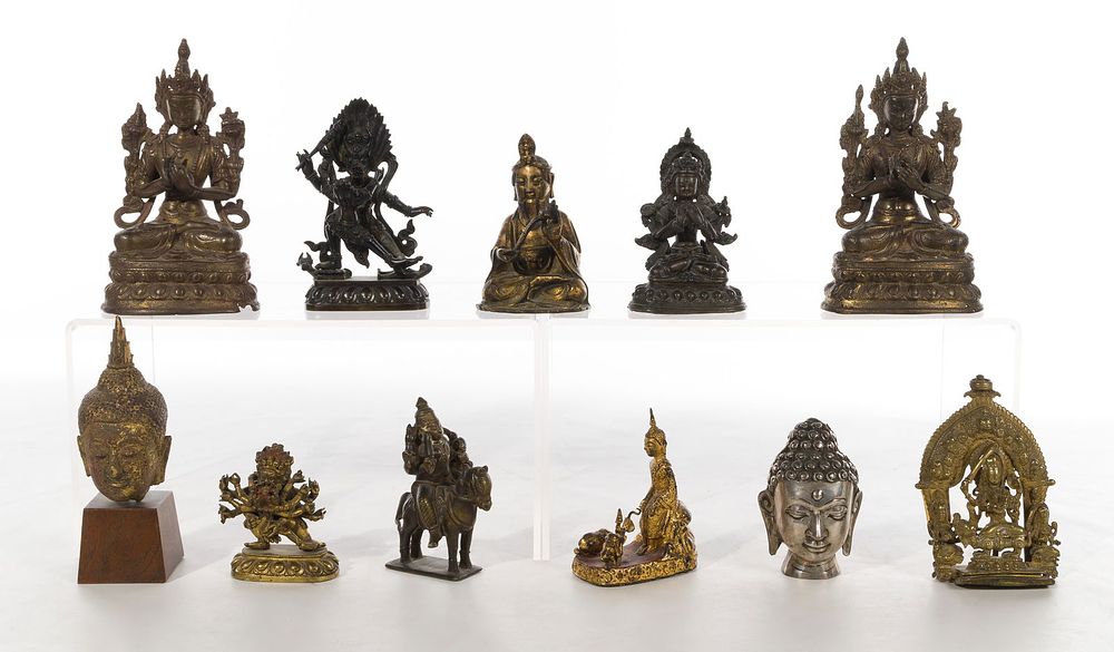 Lot 257: Himalayan and South Asian Metal Sculpture Assortment