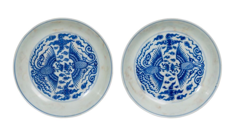 Lot 276: Chinese Blue and White Porcelain Dishes
