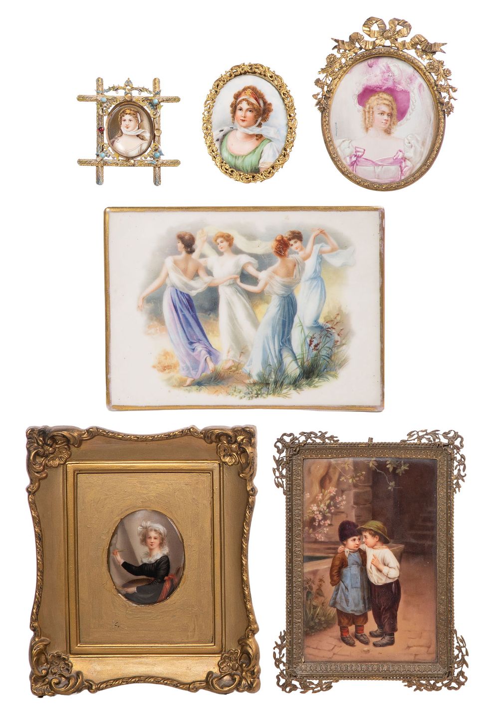 Lot 305: Hand Painted Porcelain Miniature Assortment