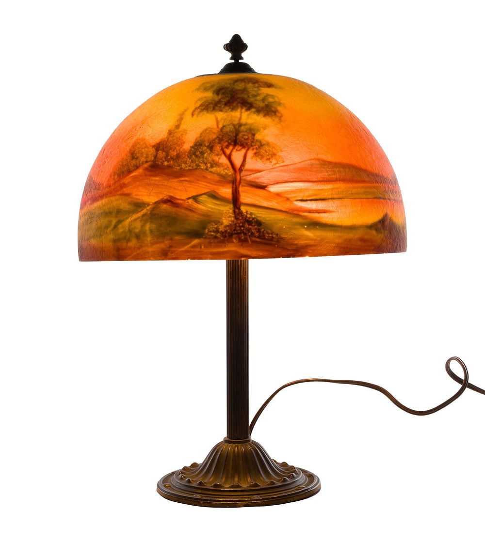 Lot 315: Reverse Painted Table Lamp
