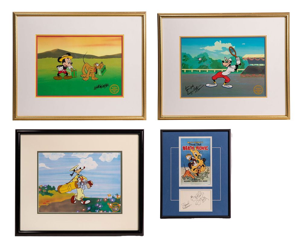 Lot 327: Disney Pluto and Goofy Sericel Assortment