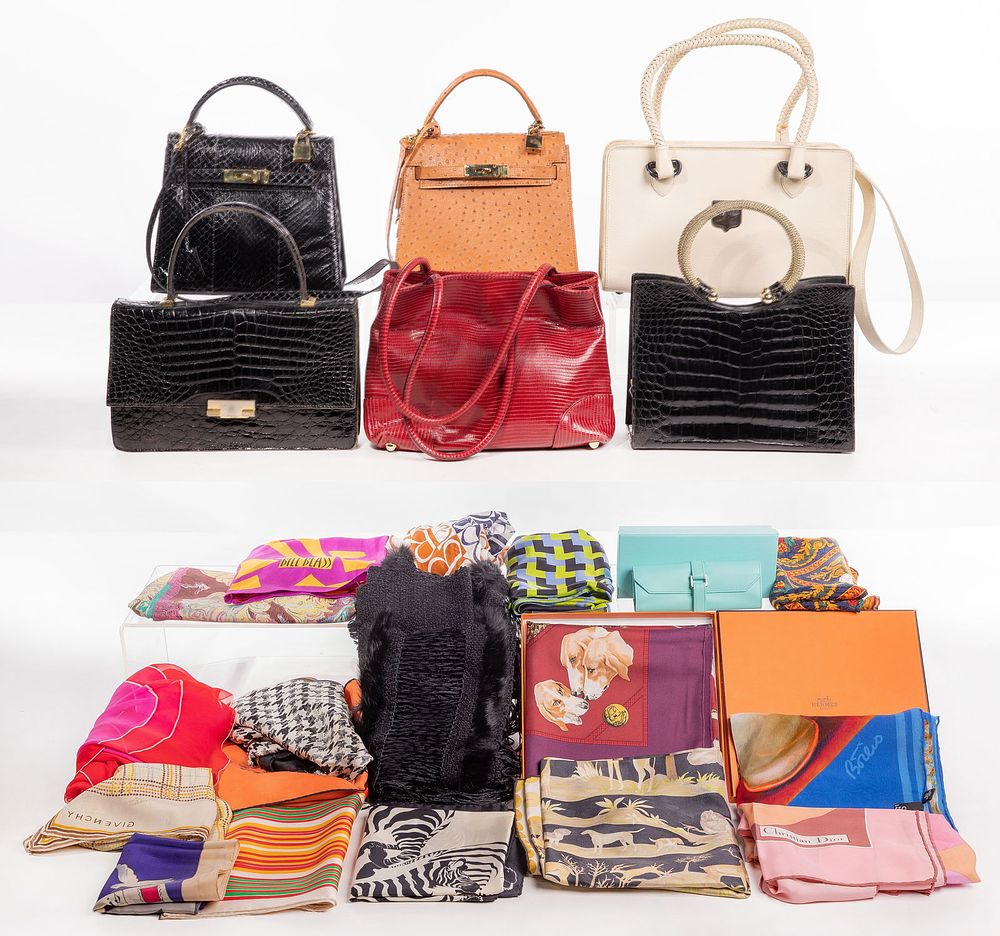 Lot 340: Handbag and Scarf Assortment
