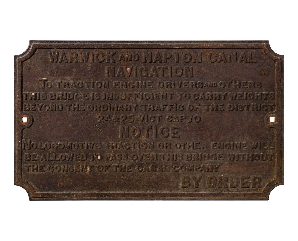 Lot 345: Railway Bridge Restriction Cast Iron Sign
