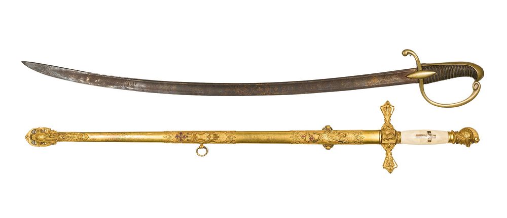 Lot 347: French Imperial Guard Infantry Briquet Sabre