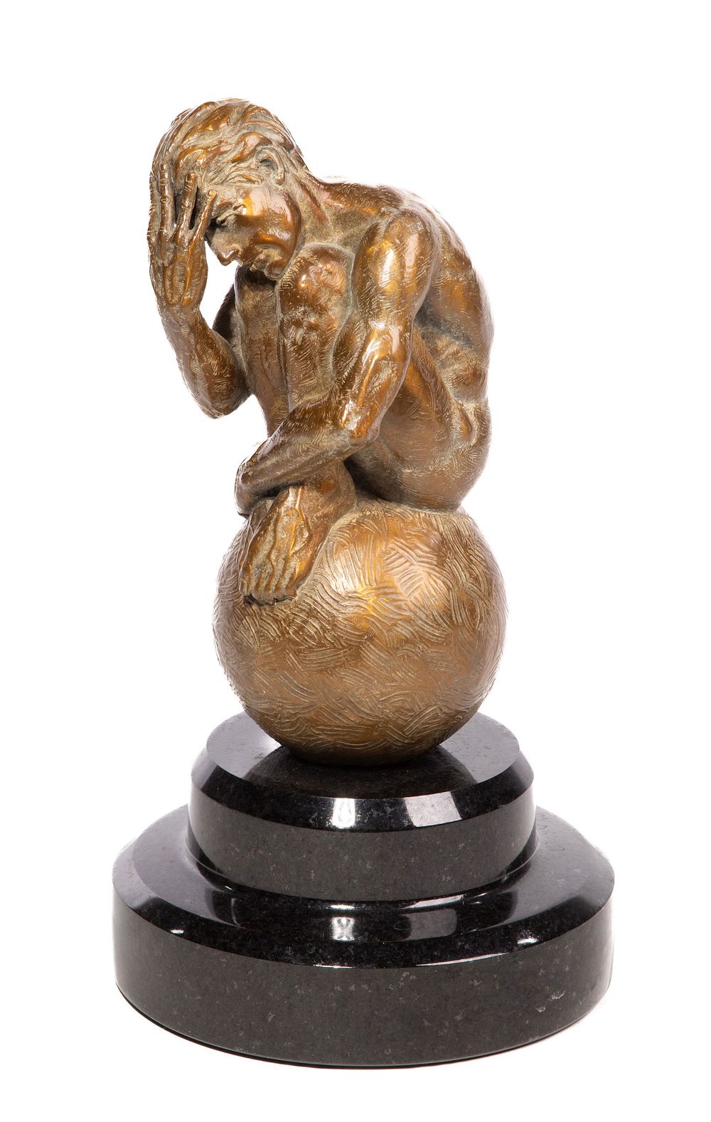 Lot 151: James LaCasse (American, 20th Century) 'Contemplation' Bronze Sculpture