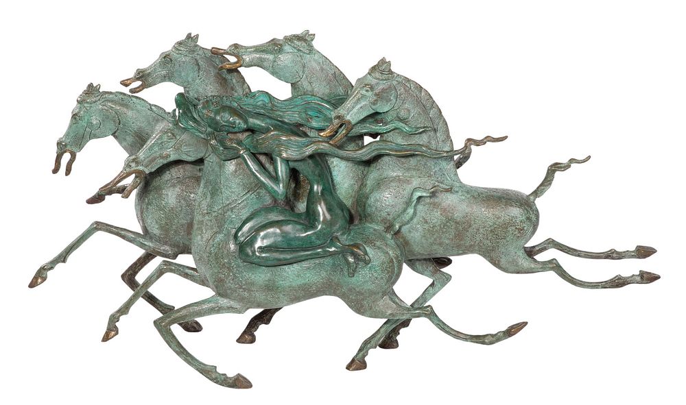 Lot 158: Tiefeng Jiang (Chinese / American, b.1938) 'Emerald Lady' Sculpture
