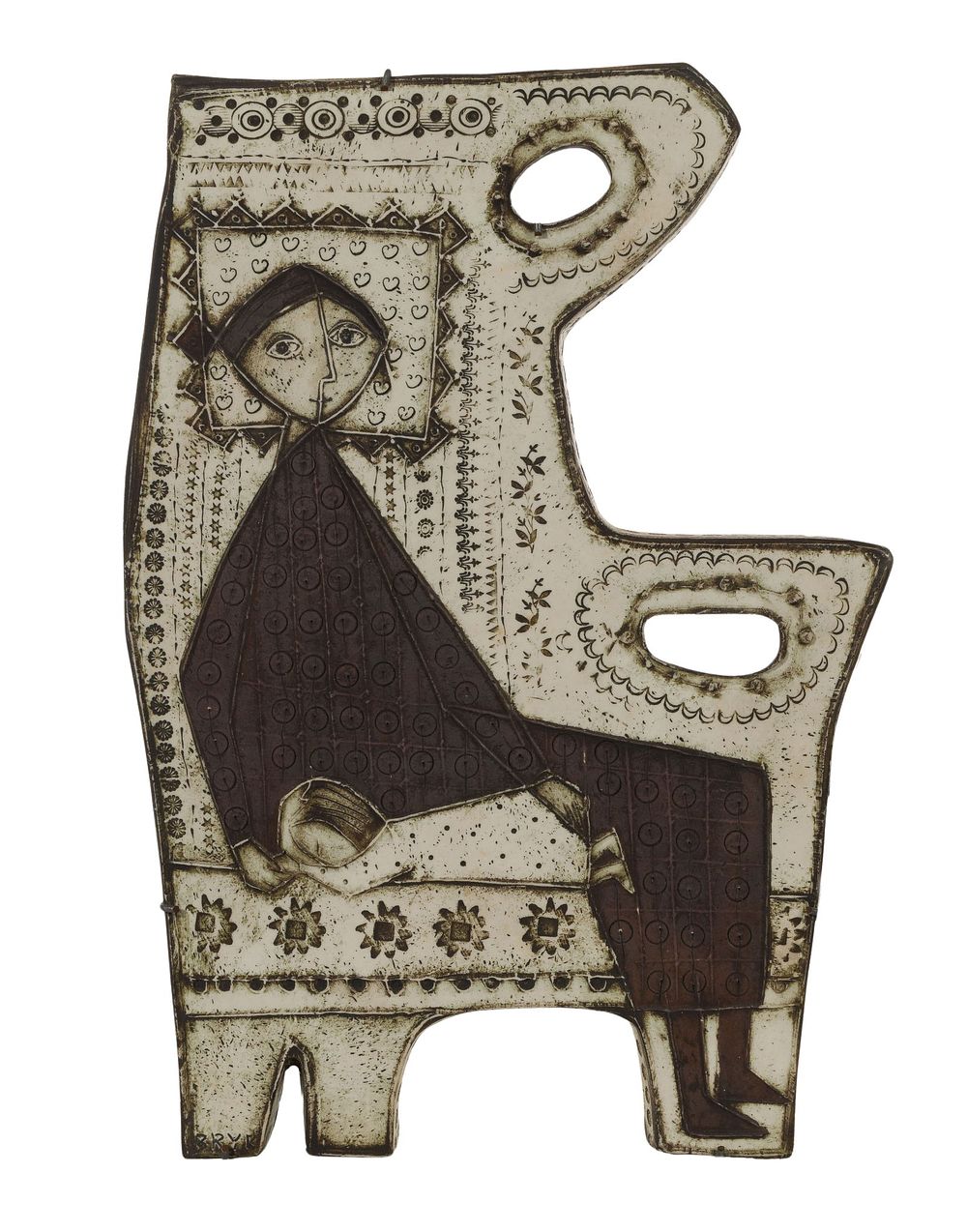 Lot 167: Linnea Rut Bryk (Finnish, 1916-1999) Porcelain Tile