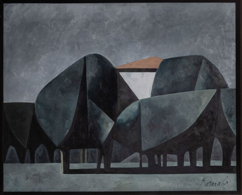 Lot 168: Duilio (Dube) Barnabe (Italian, 1914-1961) "La Maison Blanche" Oil on Canvas