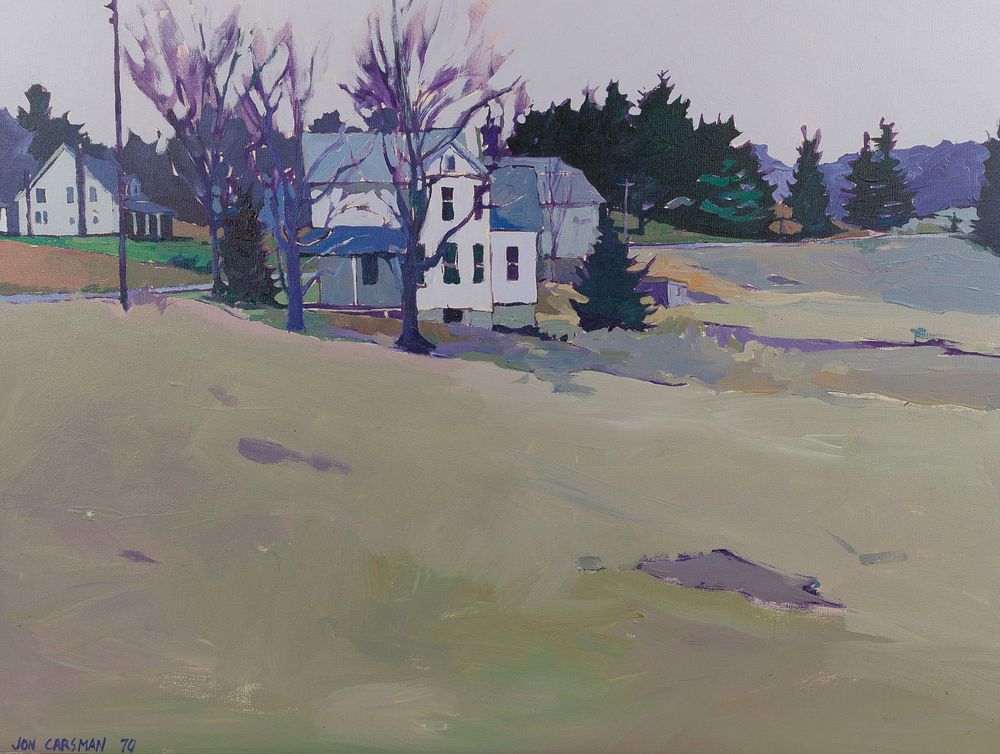 Lot 193: Jon Carsman (American, 1944-1987) 'Huntsville Bend' Oil on Canvas