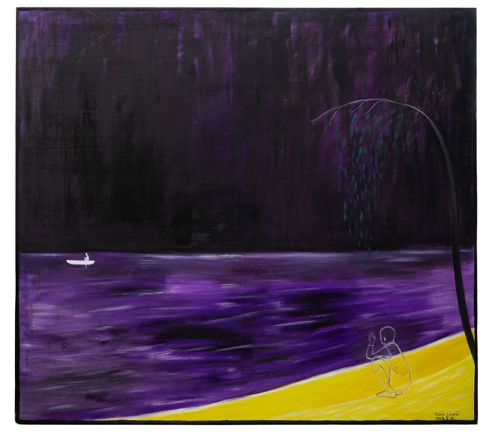 Lot 200: Feher Laszlo (Hungary, b.1953) 'Arrival' Oil on Canvas