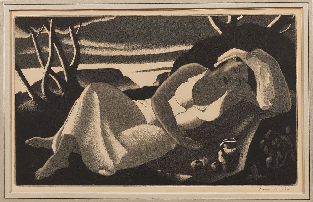 Lot 216: Doel Reed (American, 1895-1985) Aquatint