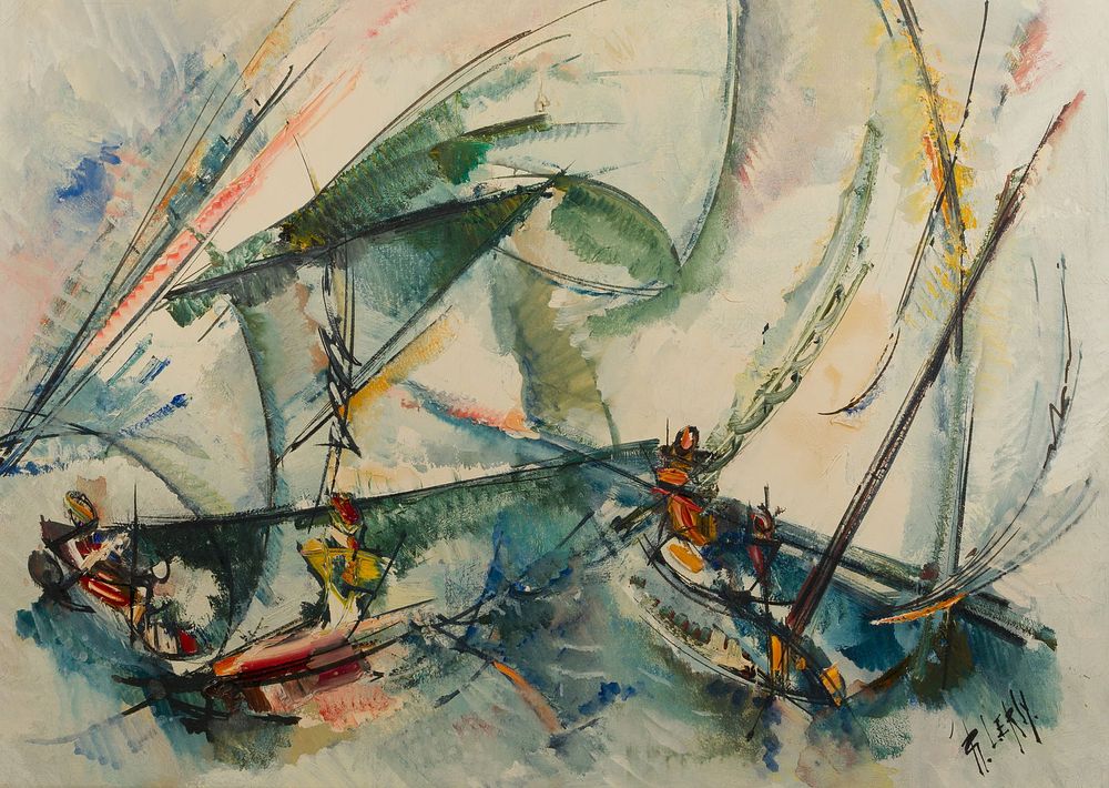 Lot 218: Roger Lersy (French, 1920-2004) Oil on Canvas