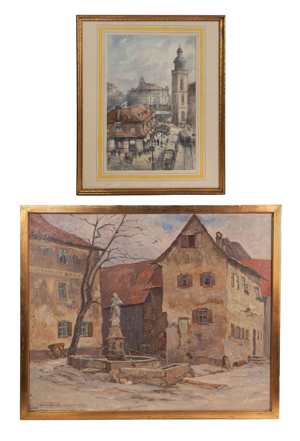 Lot 223: Franz Frankl (German, 1881-1940) 'Munich' Oil on Canvas
