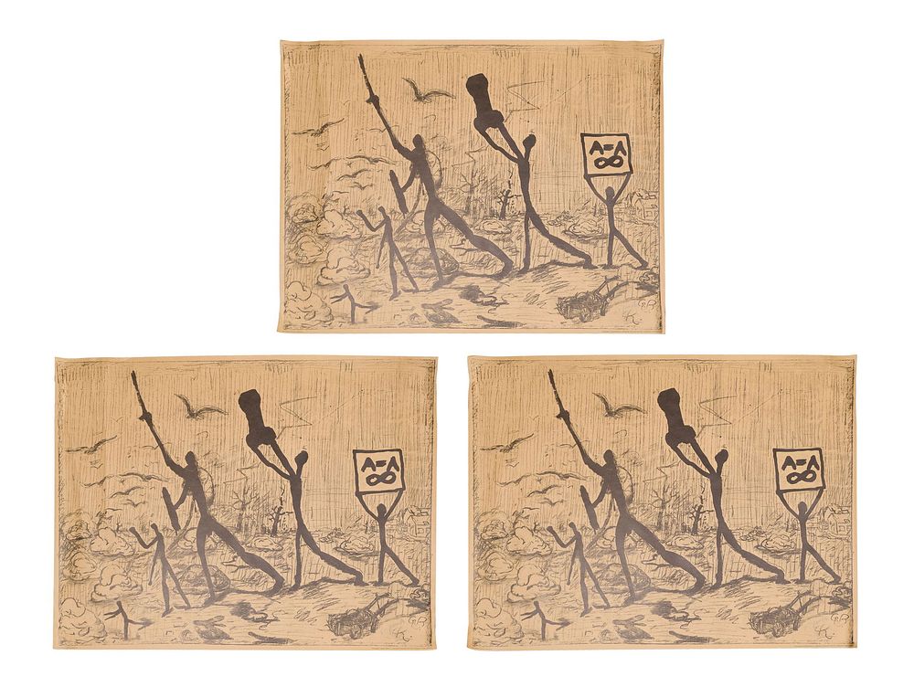 Lot 239: A R Penck (German, 1939-2017) 'Ohne Titel' Offset Lithograph Collection