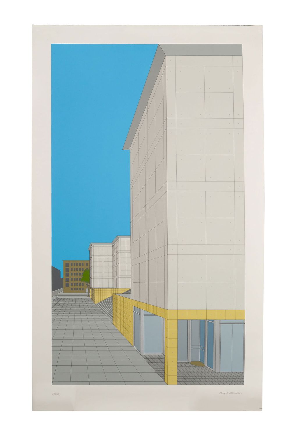 Lot 246: Josef Paul Kleihues (German, 1933-2004) 'Museum of Contemporary Art' Color Lithograph