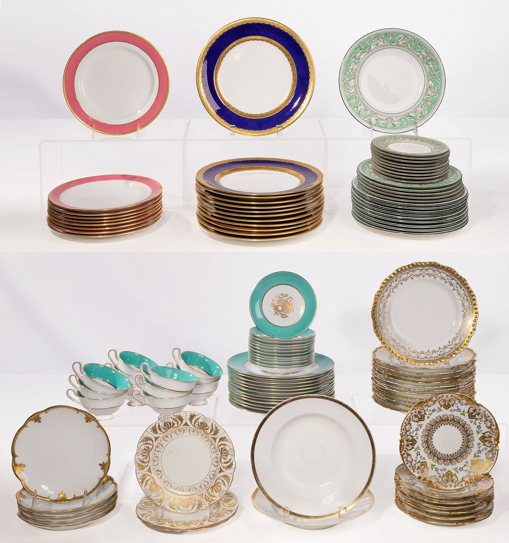 Lot 321: Porcelain China Service Assortment