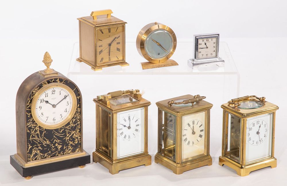 Lot 331: Carriage and Mantel Clock Assortment