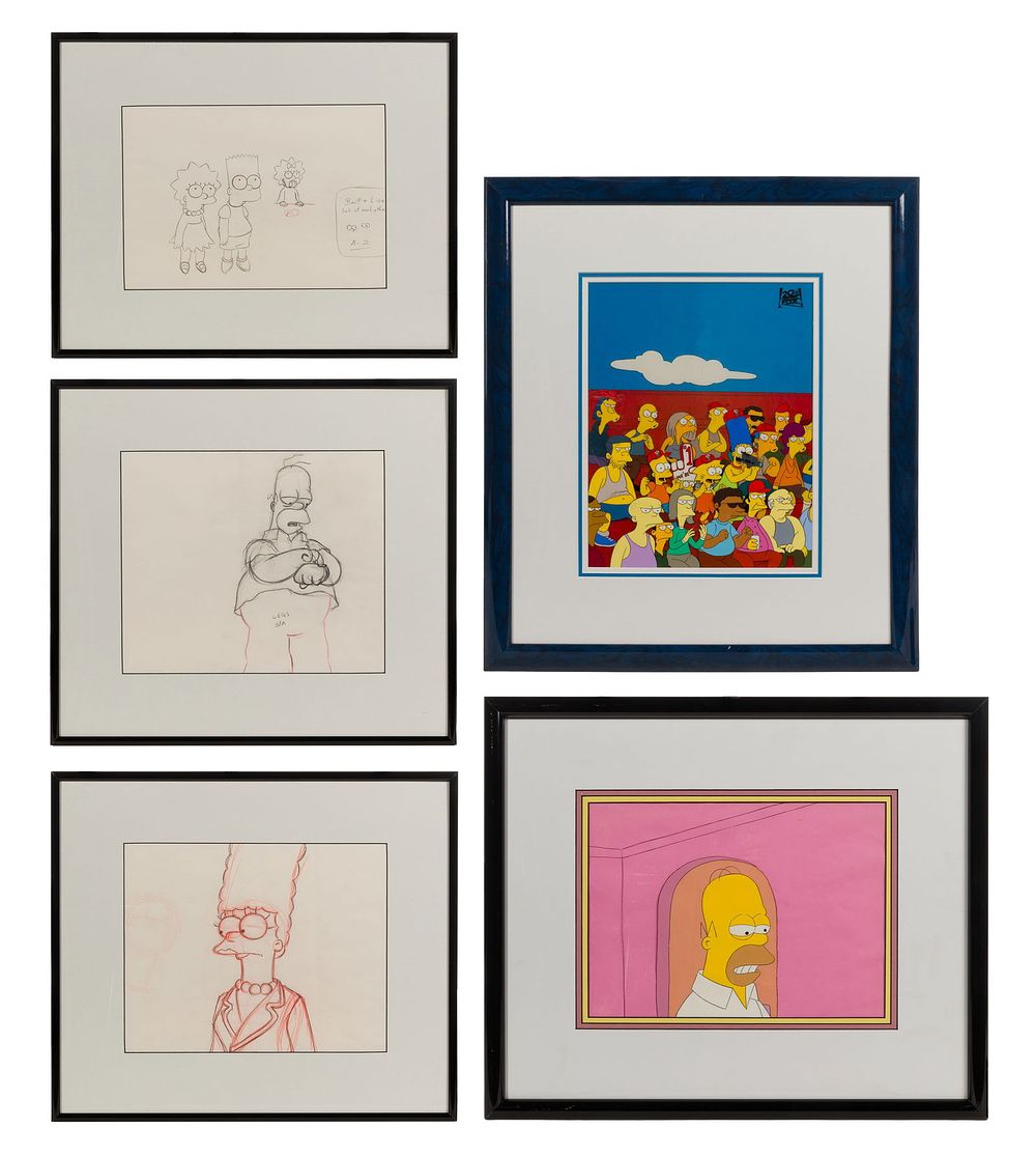 Lot 365: The Simpsons Animation Art Assortment