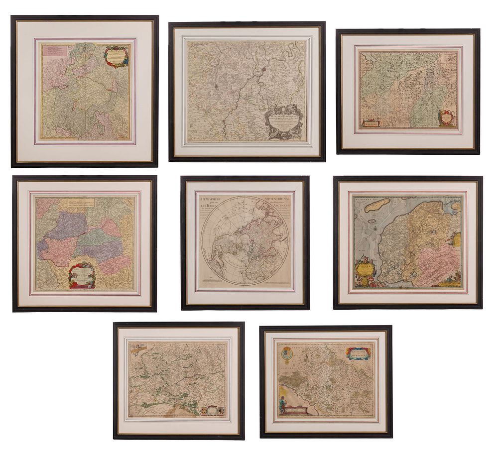Lot 374: Framed Map Assortment
