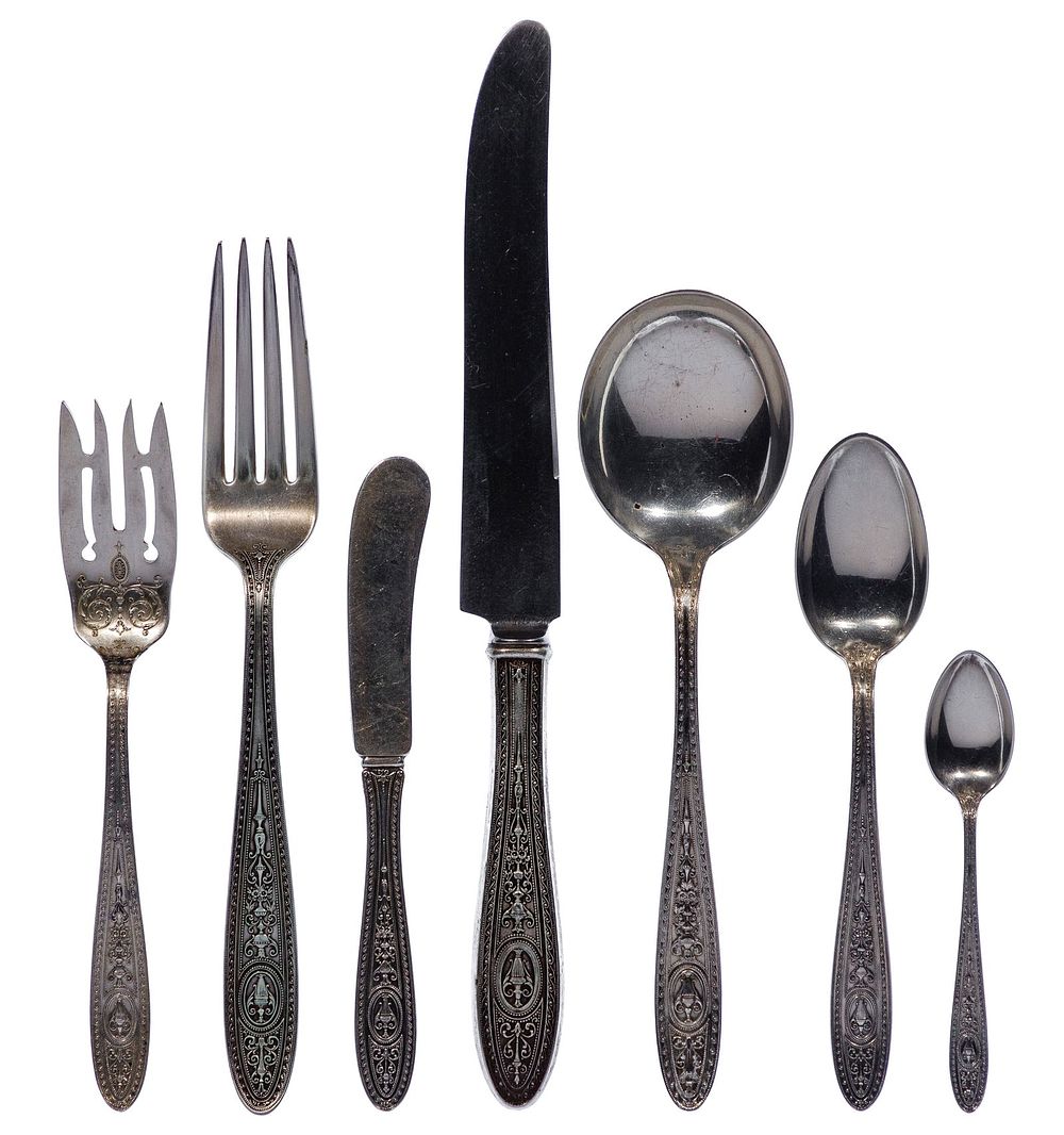 Lot 400: International Wedgwood Sterling Silver Flatware Assortment