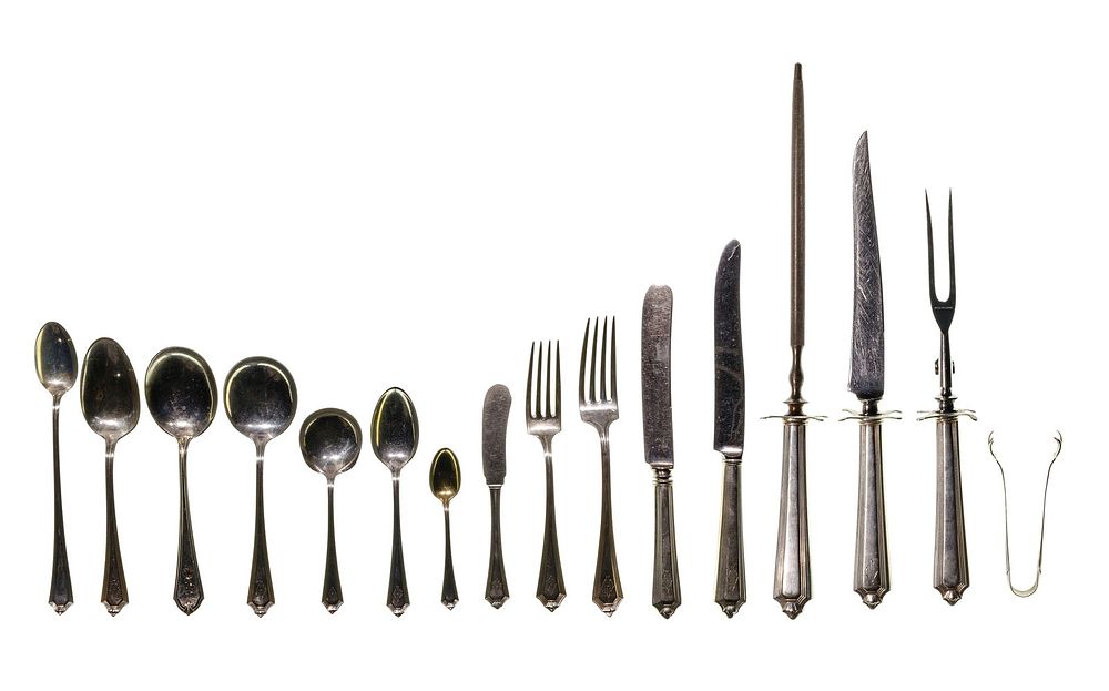 Lot 403: Gorham Plymouth Sterling Silver Flatware Assortment