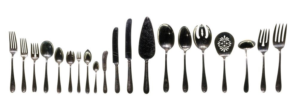 Lot 411: Gorham Studio Sterling Silver Flatware