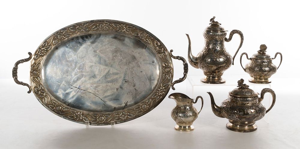 Lot 424: Feisa Mexico Sterling Silver Beverage Service