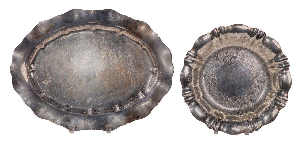 Lot 425: Gorham Sterling Silver Raleigh Bowl and Standish Platter