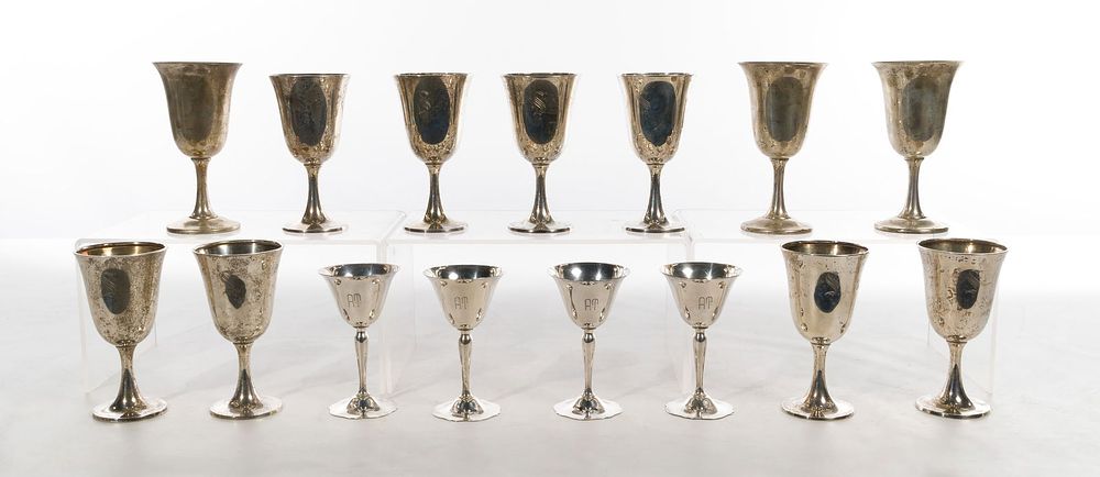 Lot 440: Wallace Sterling Silver Stemware Assortment
