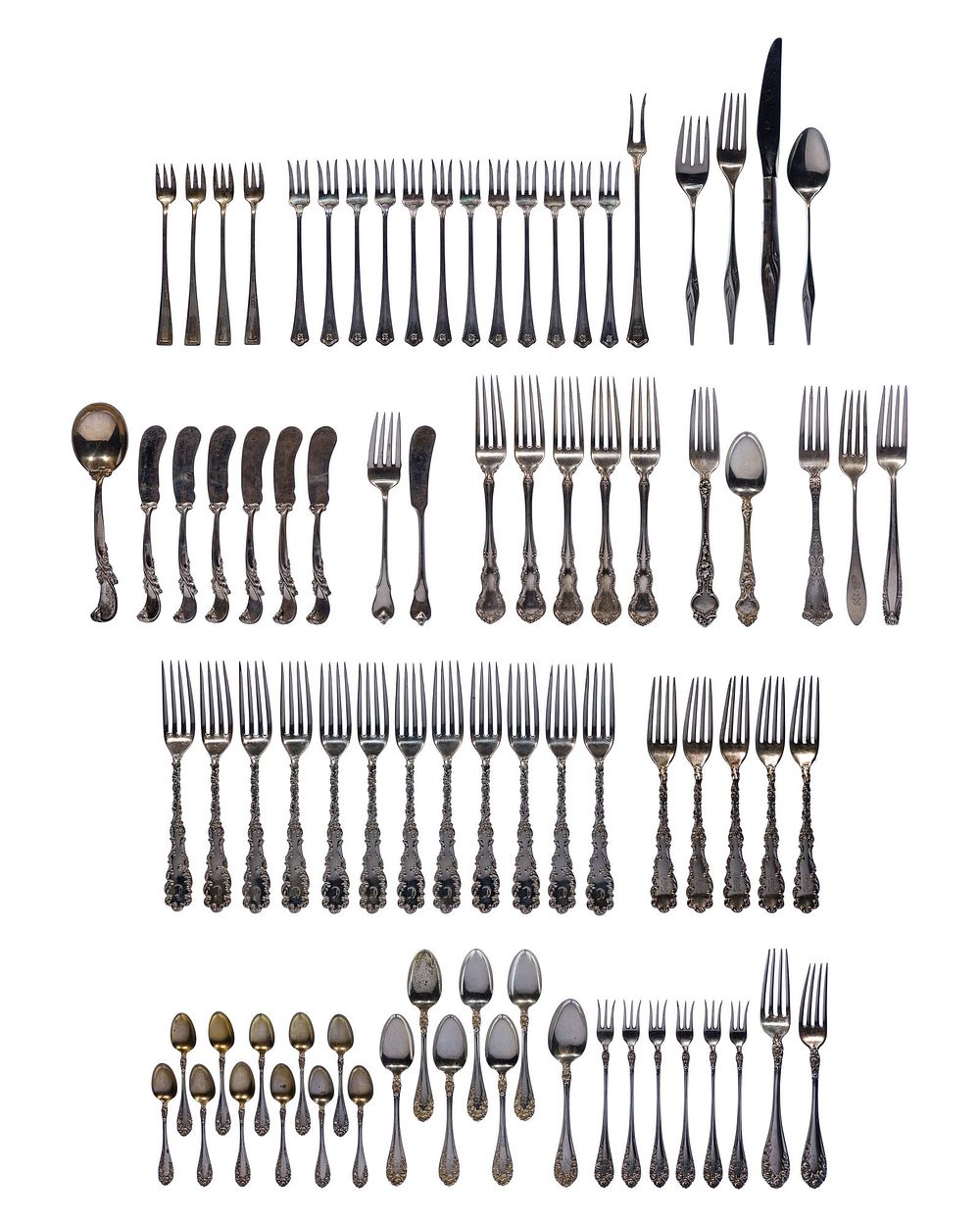 Lot 450: Wallace Sterling Silver Flatware Assortment