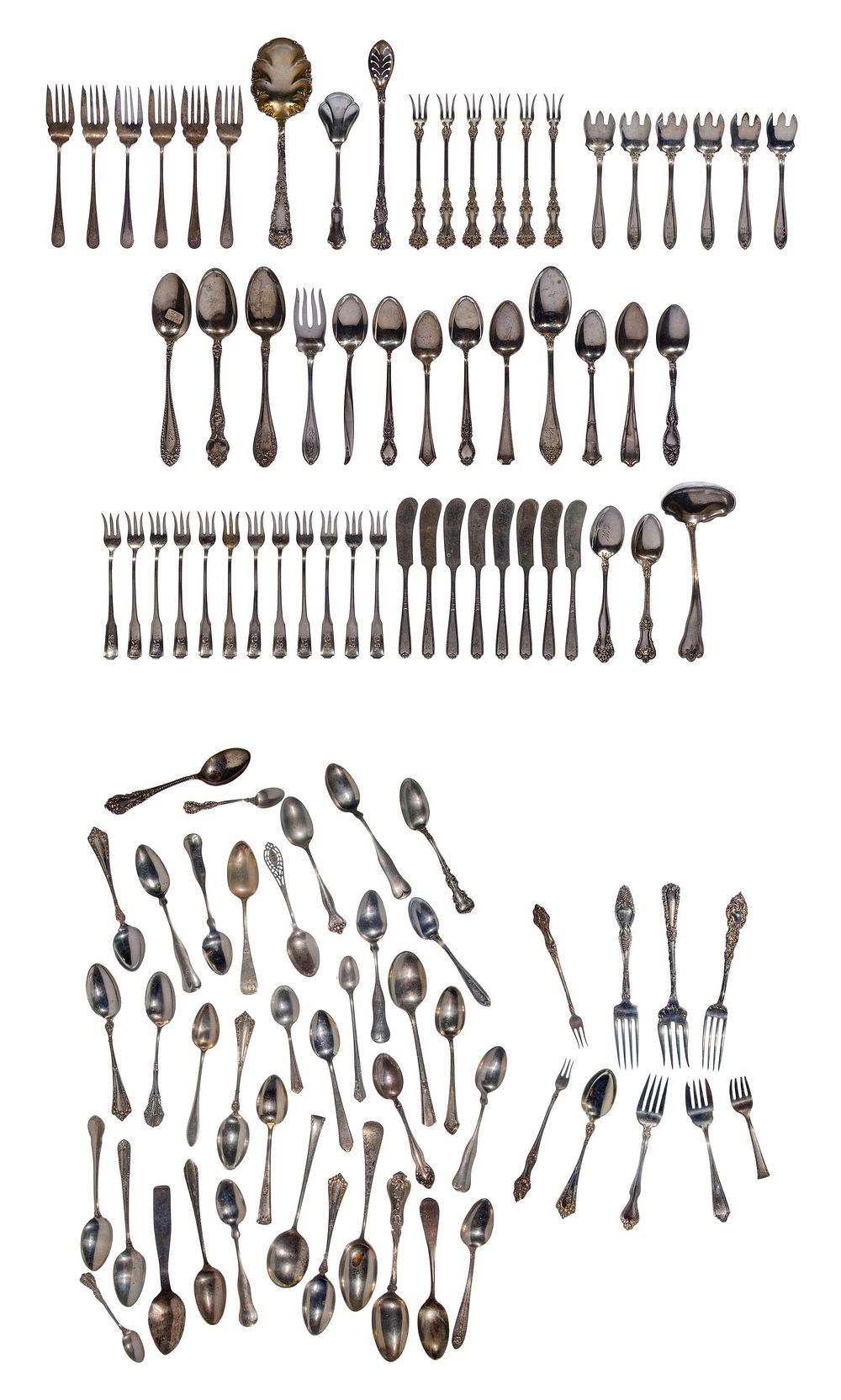 Lot 451: Sterling Silver Flatware Assortment