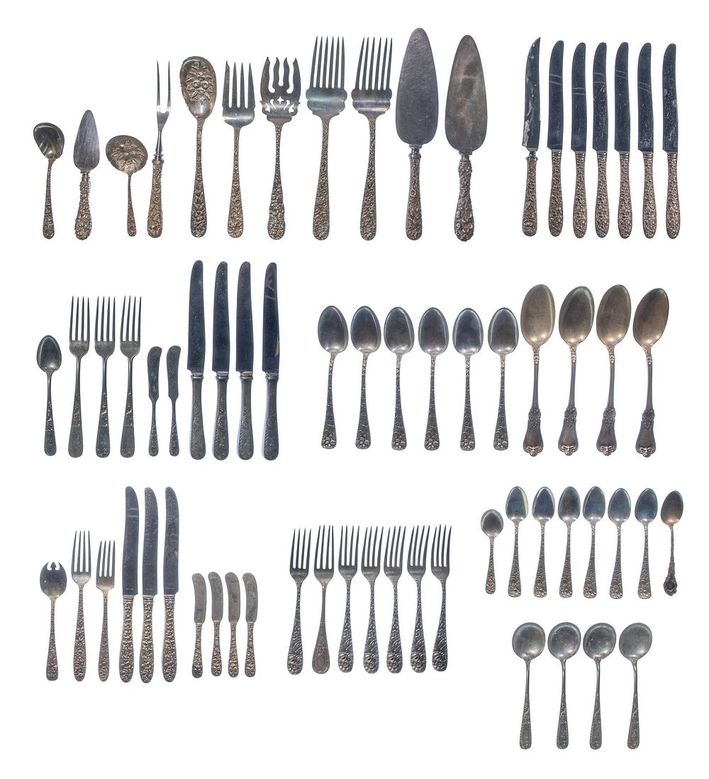 Lot 459: Sterling Silver Flatware Assortment