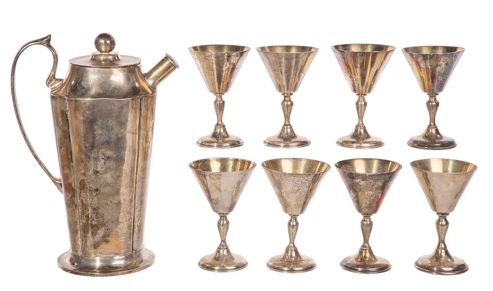 Lot 470: Mexico Feisa Sterling Silver Beverage Set
