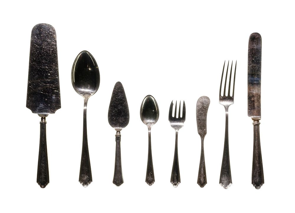 Lot 492: Watson Silver Co. John Alden Sterling Silver Flatware