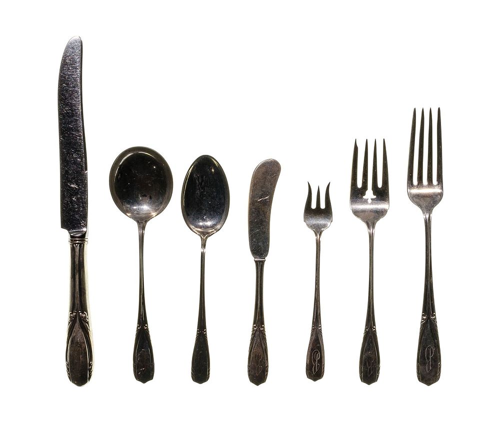 Lot 494: Sterling Silver Flatware Assortment