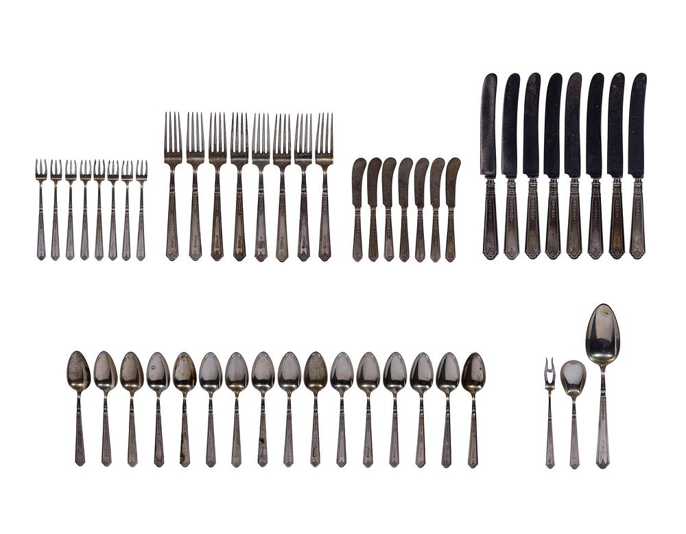 Lot 498: Gorham Princess Patricia Sterling Silver Flatware Assortment