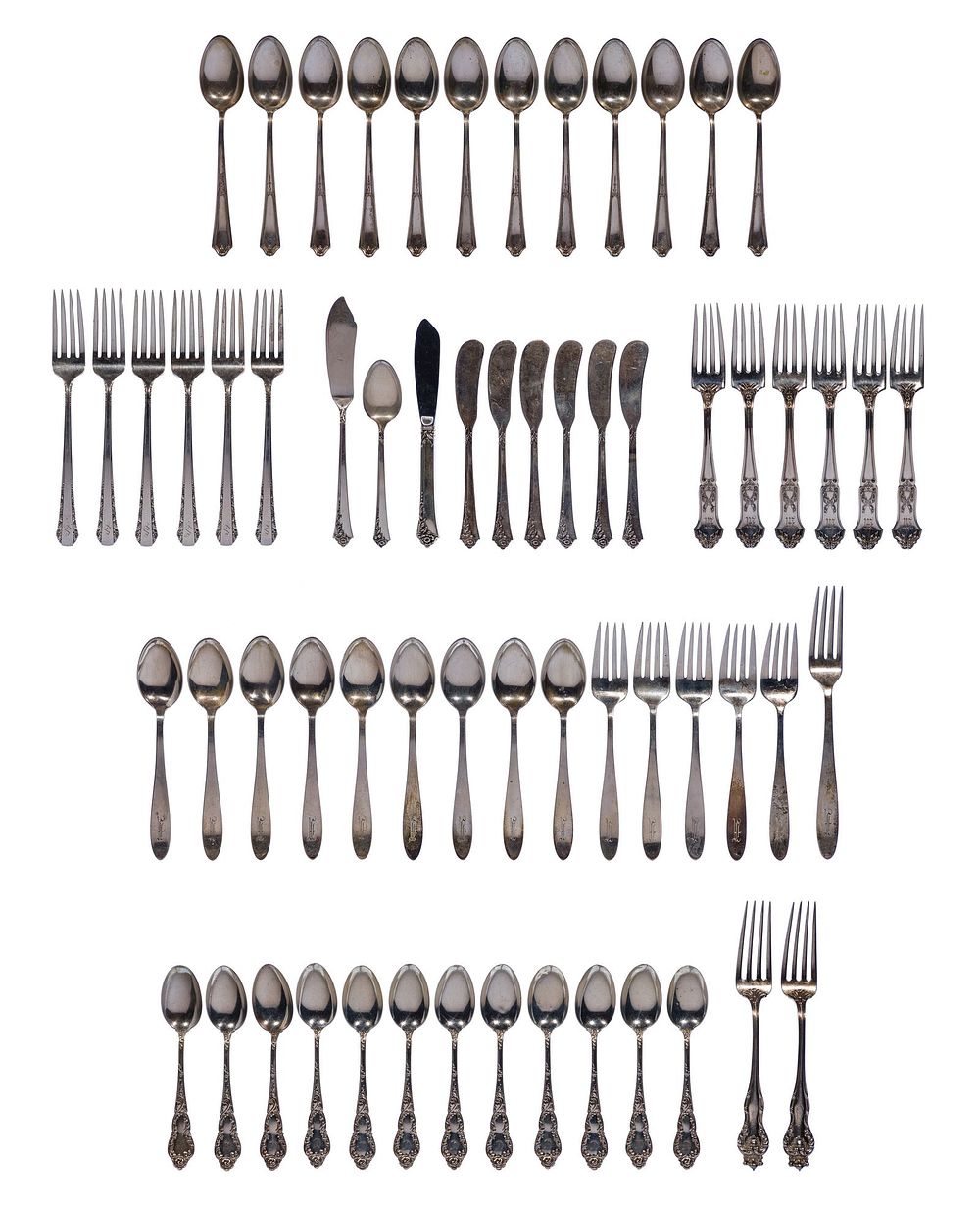 Lot 504: Sterling Silver Flatware Assortment