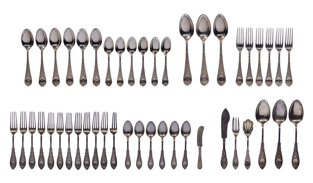 Lot 507: Gorham Raphael Sterling Silver Flatware Assortment