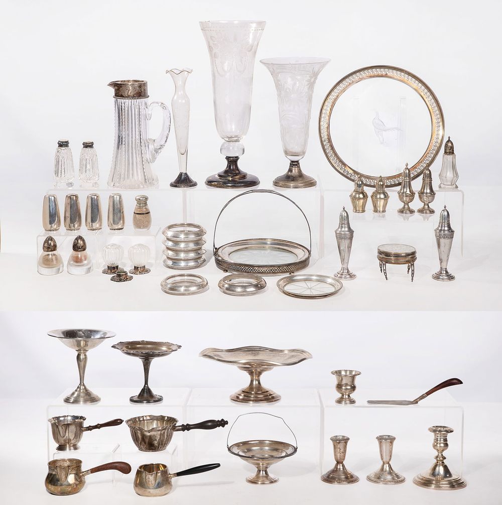 Lot 555: Sterling Silver Object Assortment