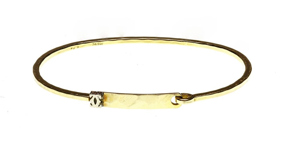 Lot 161: Cartier 18k Yellow Gold Hinged Bangle Bracelet