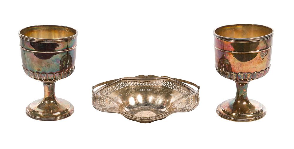 Lot 188: George III Ann Robertson Sterling Silver Chalices