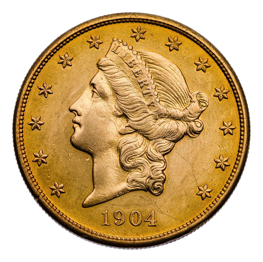 Lot 197: 1904-S $20 Gold Unc. Details