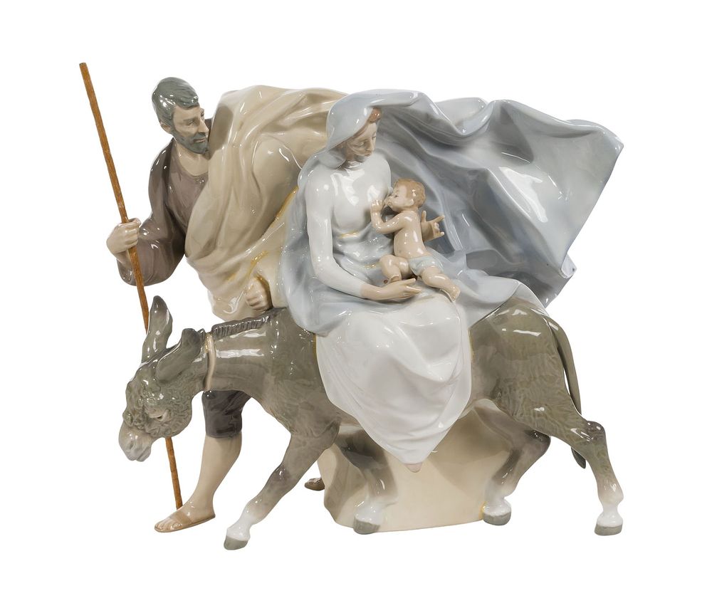 Lot 236: Lladro #1610 'Flight to Egypt' Porcelain Figurine