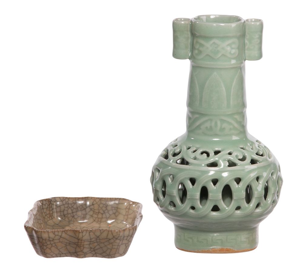 Lot 262: Chinese Celadon Decorative Objects