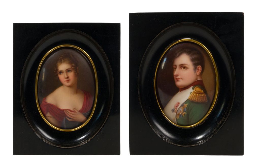 Lot 268: Miniature Portraits of Napoleon and Pauline Bonaparte